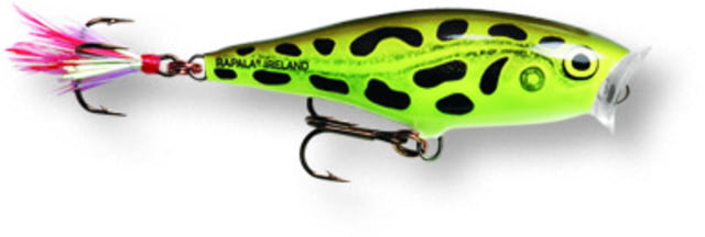 Rapala Skitter Pop Topwater Lure 2 3/4" 1/4 oz Lime Frog Floating