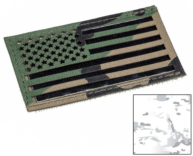 Raptor Tactical Laser-Cut Reversible IR/Reflective Flag Patch Alpine Multicam - Raptor Tactical