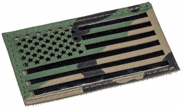 Raptor Tactical Laser-Cut Reversible IR/Reflective Flag Patch Woodland - Raptor Tactical