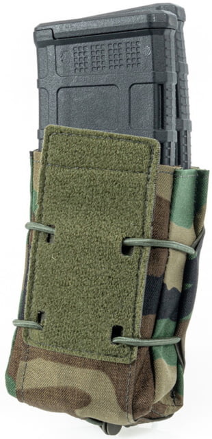 Raptor Tactical Multipurpose Flapper Double Magazine Pouch Bungee Cord Woodland - Raptor Tactical