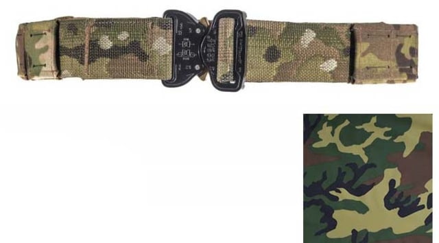 Raptor Tactical ODIN Mark IV Duty Belt Cobra 45 Buckle 2 Row Molle Panel Regular Stiffness Woodland Small - Raptor Tactical