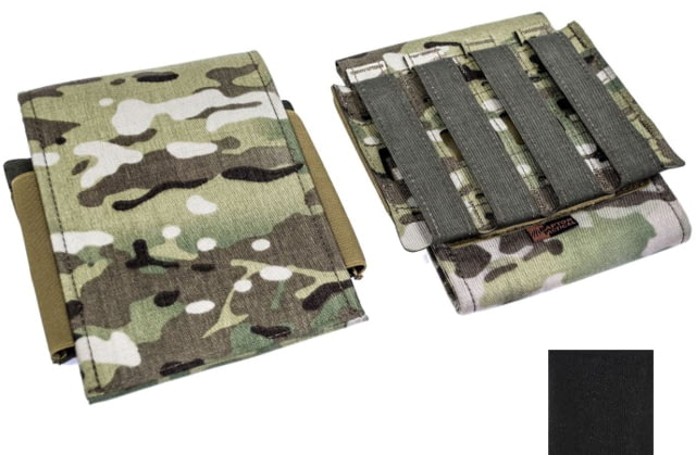 Raptor Tactical Side Plate Pockets MOLLE/Velcro 5.5L x 6.5W Black - Raptor Tactical