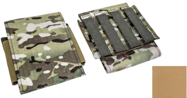 Raptor Tactical Side Plate Pockets MOLLE/Velcro 7x8 in Coyote Brown - Raptor Tactical