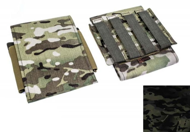 Raptor Tactical Side Plate Pockets MOLLE/Velcro 5.5L x 6.5W MultiCam Black - Raptor Tactical