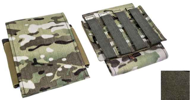 Raptor Tactical Side Plate Pockets MOLLE/Velcro 7x8 in Ranger Green - Raptor Tactical