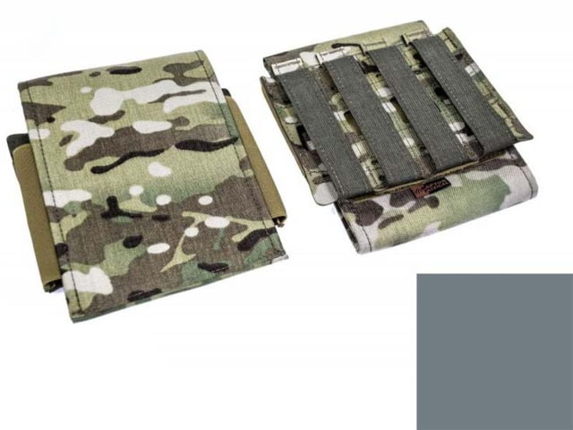 Raptor Tactical Side Plate Pockets MOLLE/Velcro 7x8 in Tactical Grey - Raptor Tactical
