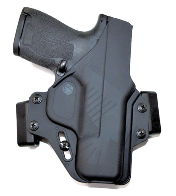 Raven Concealment Perun OWB Paddle Holster Smith & Wesson M&P Shield Ambidextrous Matte Black - Raven Concealment