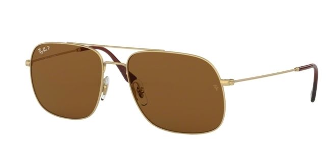 Ray-Ban ANDREA RB3595 Sunglasses 901383-59 - Dark Brown - Polar Lenses - Ray-Ban