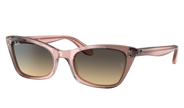 Ray-Ban RB2299 Lady Burbank Sunglasses - Women's Transparent Pink Frame Brown Vintage Lens 55 - Ray-Ban