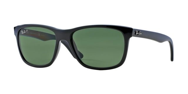 Ray-Ban  Sunglasses - Men's Black Frame Polar Green 57 mm Lenses - Ray-Ban