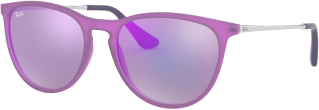 Ray-Ban RJ9060S Sunglasses 70084V-50 - Violet Fluo Trasp Rubber Frame Grey Mirror Violet Lenses - Ray-Ban