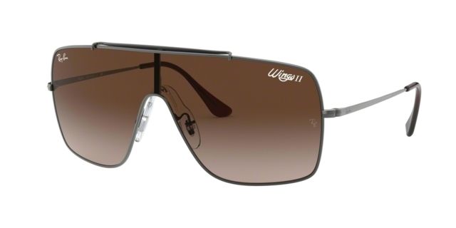 Ray-Ban WINGS II Sunglasses - Men's Gunmetal Frame Brown Gradient Lenses - Ray-Ban