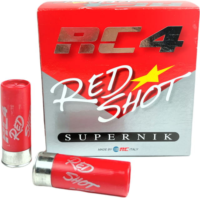 Cartridge RC4 Red Shot Super Nik 12 Gauge 1oz 2 3/4in Shotgun 1250 #7.5 250 Rounds Ammo