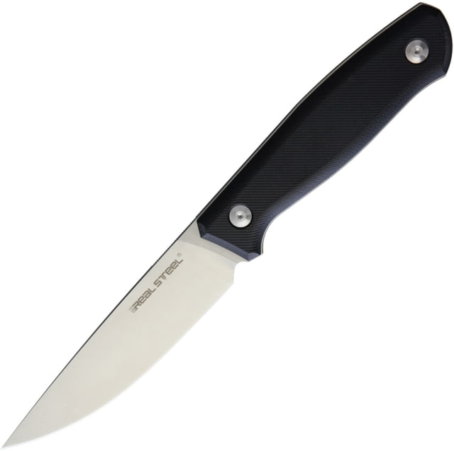 Real Steel Arbiter Fixed Blade Satin Fixed Blade Knife 11in Overall 5.25in Satin 9Cr18Mov SS Drop Point Black G10 Handle Black Kydex Belt Sheath Black - Real Steel