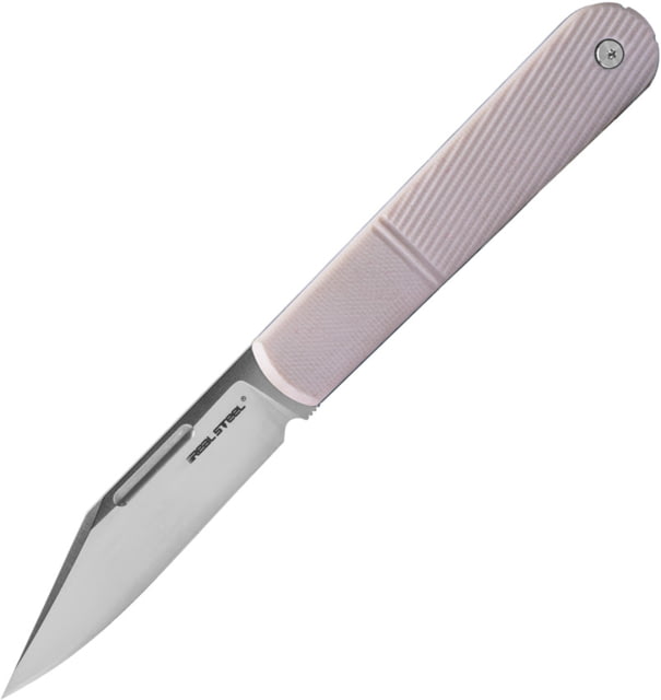 Real Steel Barlow RB5 Folding Knife 2.75in N690 Clip Point G10 Handle Ivory - Real Steel