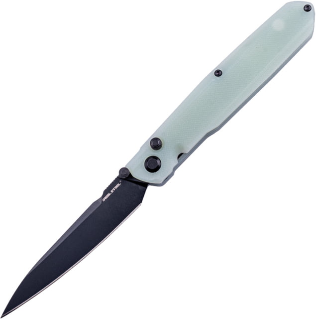 Real Steel G5 Metamorph Folding Knife 3.5in 14C28N Black G10 Handle Jade - Real Steel