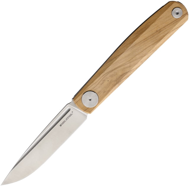 Real Steel GSlip Olive Wood Folding Knife 3.5" satin finish VG-10 stainless blade Olive wood handle - Real Steel