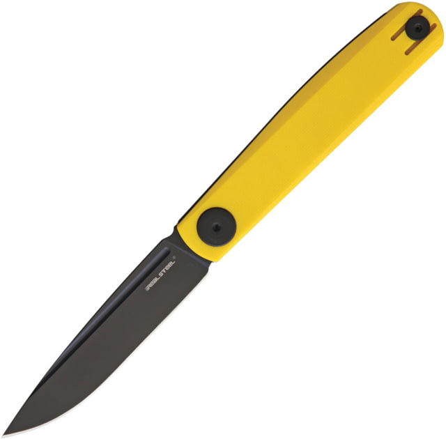 Real Steel GSlip Slipjoint Yellow Folding Knife 3.5" black finish VG-10 stainless blade Yellow G10 handle - Real Steel