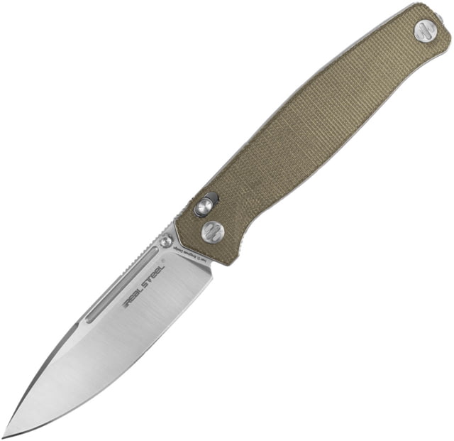 Real Steel Huginn Folding Knife 3.6in VG-10 Steel Micarta Green - Real Steel