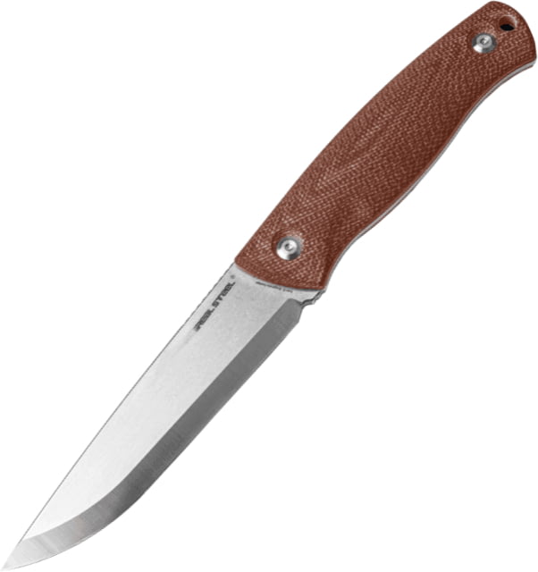 Real Steel Pathfinder Fixed Blade Knife 4.57in 14C28N Steel Brown Micarta Handle - Real Steel