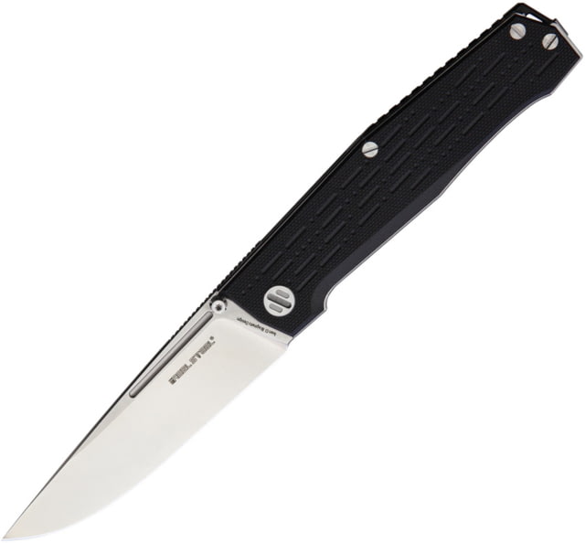 Real Steel Rokot Linerlock Folding Knife 3.63" satin finish Bohler N690 stainless blade Black G10 handle - Real Steel