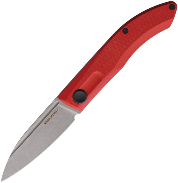Real Steel Stella Folder Folding Knife 3" stonewash finish VG-10 stainless blade Red G10 handle - Real Steel