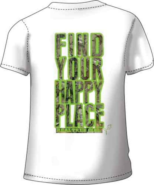 Realtree Rt Women's T-shirt ''happy Place'' 2x-large White