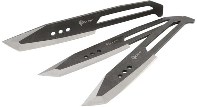 Reapr 3 Piece Chuk Throwing Knives Set 8in Overall Black - Reapr