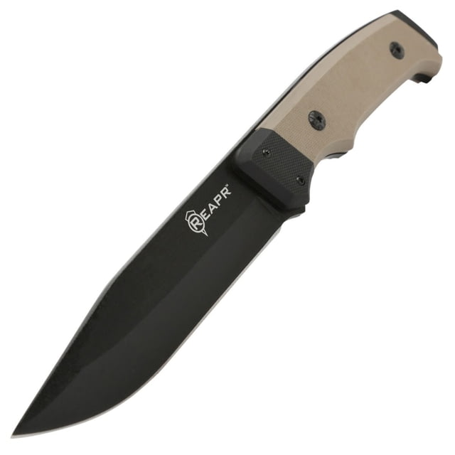 Reapr Brigade Fixed Blade Knife 5in 420 Stainless Steel Modified Drop Point Blade Black - Reapr