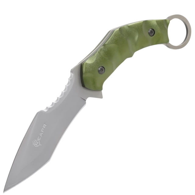 Reapr SLAMR Fixed Blade Knife 4-3/4in 420 Stainless Steel Serrated Back Edge Blade Matte Stainless - Reapr
