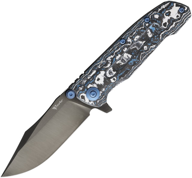 Reate Knives 9DV2 Framelock Frost Fat CF REA229 - Reate Knives