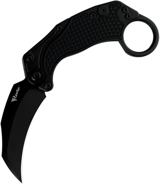 Reate Knives EXO-K Black Folding Knife 4.5in Closed 3in Black PVD Coated Bohler N690 SS Karambit Blade Black Oxide Aluminum Handle EXO-K BLACK PVD - Reate Knives