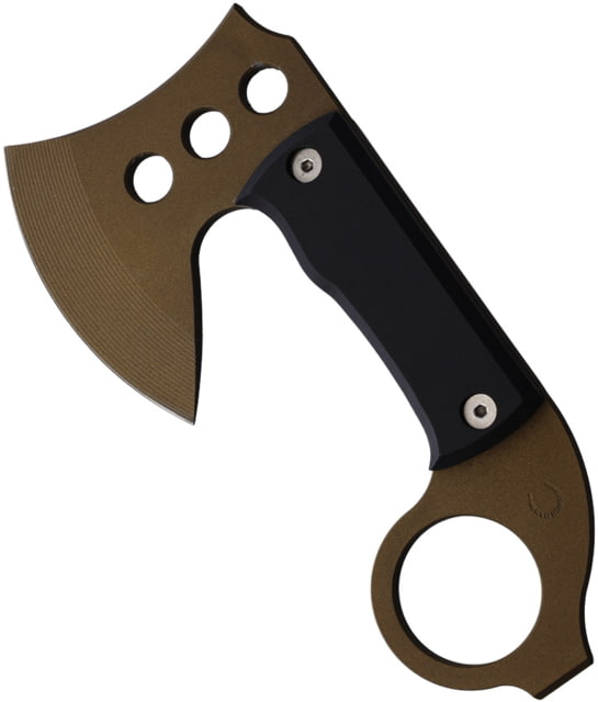 Red Horse Knife Works Bronze Karamahawk G10 Axe 5.75in Overall 2.75in Bronze D2 Tool Steel Axe Head w/ 2.75in Cutting Edge Black G10 Handle Kydex