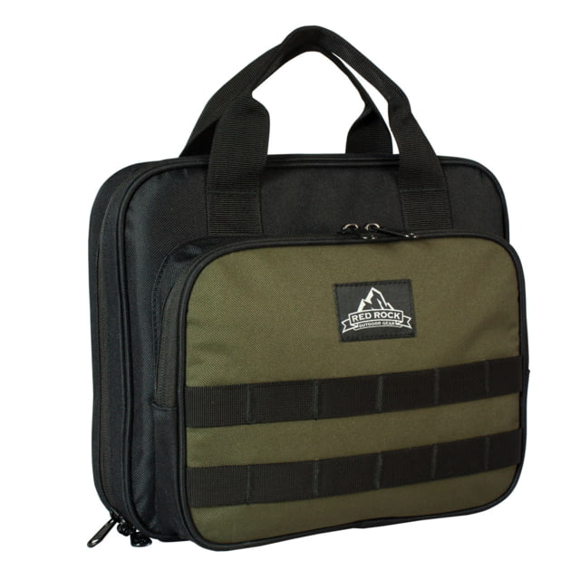 Red Rock Outdoor Gear Deluxe Double Pistol Case Black/Olive Drab - Red Rock Outdoor Gear