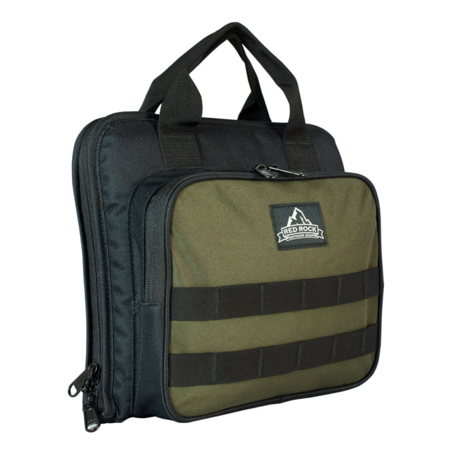 Red Rock Outdoor Gear Deluxe Single Pistol Case Black/Olive Drab - Red Rock Outdoor Gear
