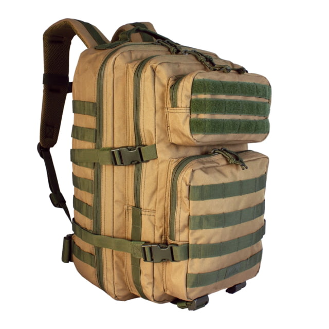 Red Rock Outdoor Gear Large Assault Packs Coyote w/Olive Drab Webbing - Red Rock Outdoor Gear