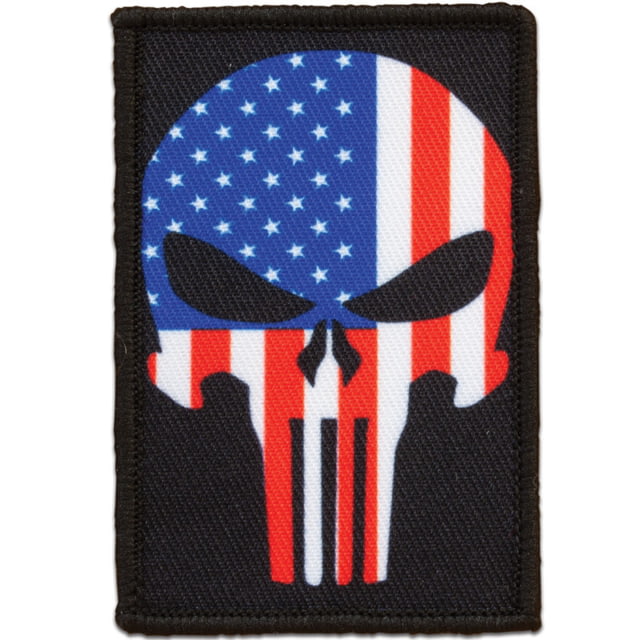 Red Rock Outdoor Gear Morale Patch Skull USA Flag - Red Rock Outdoor Gear