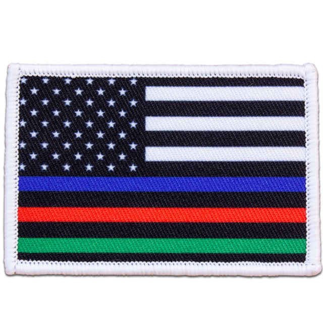 Red Rock Outdoor Gear Morale Patch Police-Fire-Military Flag