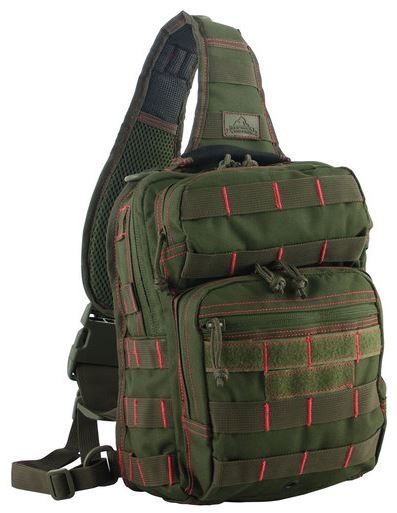 Red Rock Outdoor Gear Rover Sling Pack Olive/Red - Red Rock Outdoor Gear
