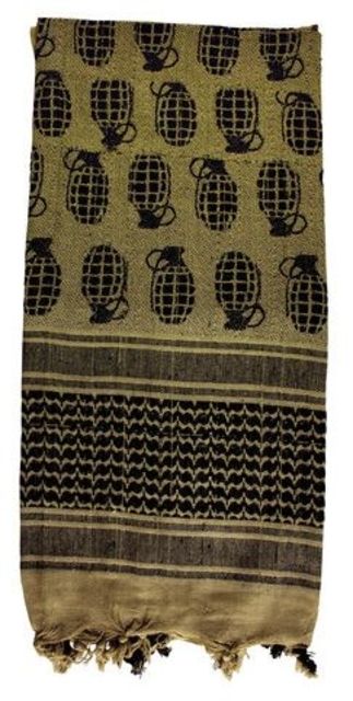 Red Rock Outdoor Gear Shemagh Head Wrap Grenade Khaki/Black