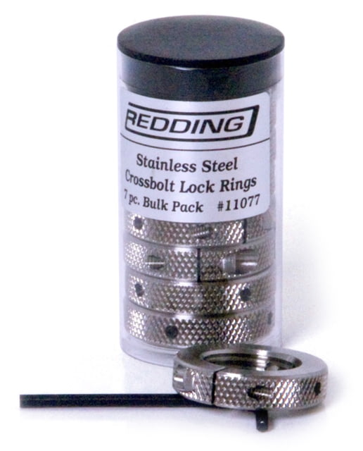 US Redding Reloading Crossbolt Die Lock Ring, Stainless Steel, 7 Pack, 11077 Tech Data