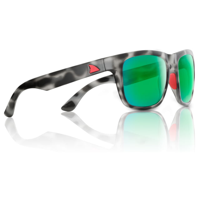 Redfin Polarized Tybee Sunglasses Black Tortoise Frame Mangrove Green Polarized Lens One Size - Redfin Polarized