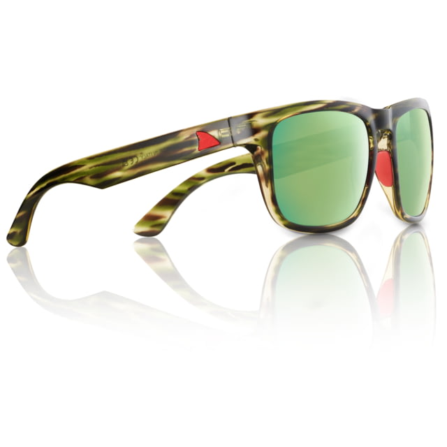 Redfin Polarized Tybee Sunglasses Driftwood Frame Seagrass Polarized Lens One Size - Redfin Polarized