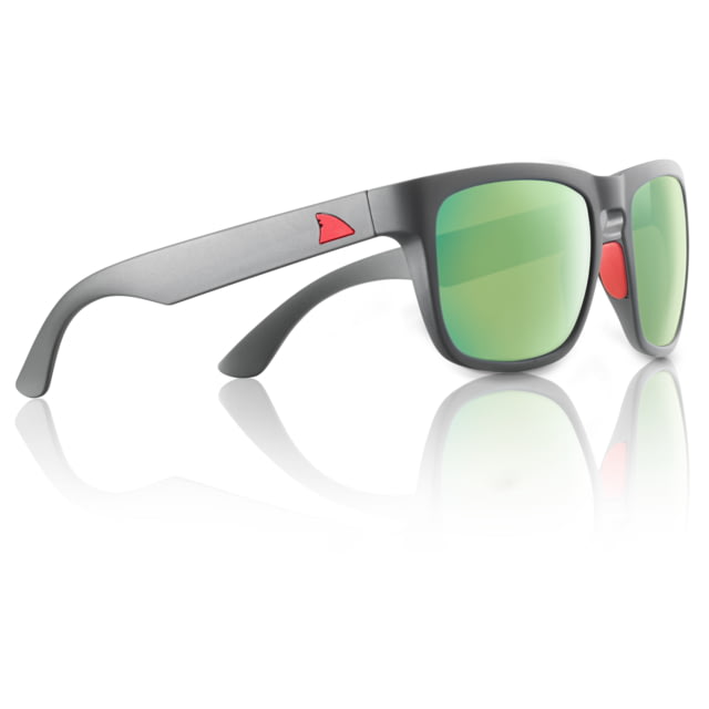 Redfin Polarized Tybee Sunglasses Matte Gray Frame Seagrass Polarized Lens One Size - Redfin Polarized