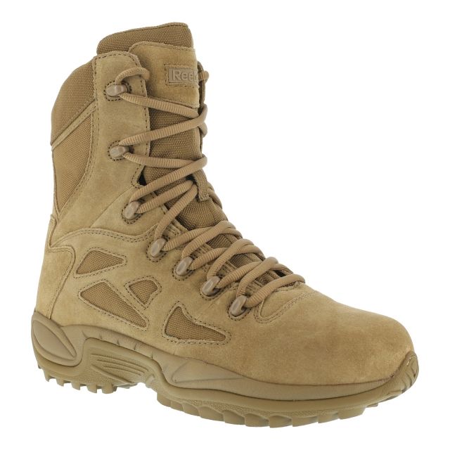 Reebok Rapid Response RB 8 Inch Boot, Leather, Coyote Brown, 11, M RB897-COYOTEBRN-11-W-M