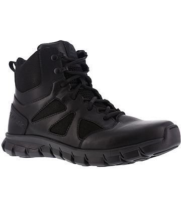 Reebok Sublite Cushion 6 inch Soft Toe Tactical Boot w/Side Zip - Men's, Black, 13W, RB8605-Black-13-Male-W