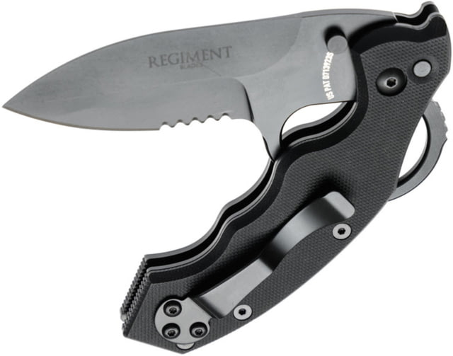 Regiment Blades Auto Lock Folder Folding Knife 2.3in Steel G10 Handle Black/Gray 6.4 inch - Regiment Blades