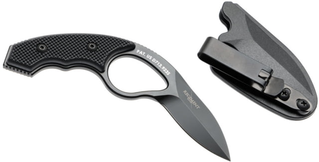 Regiment Blades Low Viz Pro Fixed Blade Knife 2.3in Steel G10 Handle Black 6inch - Regiment Blades