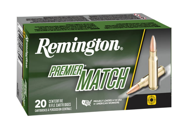 ington .224 Valkyrie Premier Match 90 Grain Boat Tail Hollow Point Brass Cased Centerfire Rifle 20 Rounds Ammo