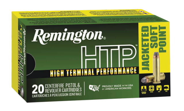 ington .44 Magnum HTP 240 Grain Jacketed Soft Point Centerfire Pistol 20 Rounds Ammo